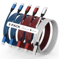 USB C to USB C Cable Nylon Braided 60W 3/3/6/6/10 FT USB Type C Fast Charging Cable for iPhone 15/15 Plus/15 Pro Max @ $3.99