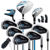 IZZO Golf EZ2 14 Piece Mens Right Hand Golf Club Set with Golf Bag – 14 Piece Complete Golf Club Set for Right Handed Golfers @ $237.03