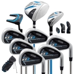 IZZO Golf EZ2 14 Piece Mens Right Hand Golf Club Set with Golf Bag – 14 Piece Complete Golf Club Set for Right Handed Golfers @ $237.03