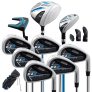IZZO Golf EZ2 14 Piece Mens Right Hand Golf Club Set with Golf Bag – 14 Piece Complete Golf Club Set for Right Handed Golfers @ $237.03