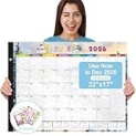 Gannyfer Desk Calendar 2026, 18-Month Large Desk Calendar, Use Now Until Dec 2026, 22″ x 17″ Desktop Pad Calendar, with Notes Section, Thick Paper, Large Grid Layout (6 Stickers Included)