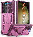 FNTCASE for Samsung Galaxy S23-Ultra Case: S22 Ultra Military Grade Shockproof Protection Mobile Case with Kickstand & Matte Textured Rugged TPU Shell | Drop Proof Protective Phone Cover Pink Purple @ $7.60