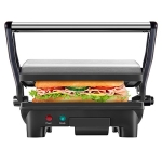 New House Kitchen Stainless Steel Non-Stick Panini Press Grill & Gourmet Sandwich Maker with Removable Drip Tray and 180 Degree Opening Function @ $21.05
