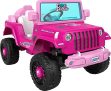 Power Wheels Barbie Jeep Wrangler Toddler Ride-On Toy with Driving Sounds @ $119.99
