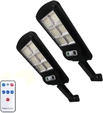 Gloriy Solar Street Lights Outdoor Remote Control Solar Parking Lot Lights 3 Light Mode 96LED Solar Street Pole Light Motion Light for Patio @ $19.79