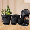 YIGO MASTER Small Plant Pots-Planters Set of 8 Flower Pots for Indoor Plants with Saucers @ $13.50
