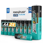 POWER FLASH AA Batteries with Fresh Date – 24 Count Family Pack – Ultra Long-Lasting Double A Alkaline Battery @ $8.46