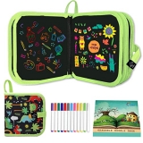 Ccinnoe Erasable Doodle Book for Kids-Toddlers Activity Toys Reusable Drawing Pads with 12 Watercolor Pens @ $6.90