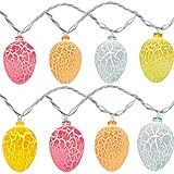 Romasaty Easter Egg Lights, 8.5Ft Easter Decoration String Lights with 10 Easter Egg Lights, Multicolor Egg String Lights Plug in for Outdoor Bedroom Party Holiday Home Spring Themed Tree Eggs Decor @ $8.98
