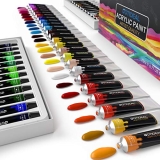 GOTIDEAL Acrylic Paint Set, Artist Grade 48 Colors/Tubes(23ml, 0.77 oz) Non Toxic Non Fading,Rich Pigments for Painters, Adults & Kids, Ideal for Canvas Wood Clay Fabric Ceramic Craft Supplies