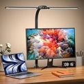 Kary Led Desk Lamp Architect Task Dual Lamps for Home Office with Atmosphere Lighting, 24W Ultra Bright Modern Flexible Adjustable Gooseneck Tall Table Light 5 Color Modes for Drafting Reading @ $30.00