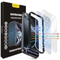 JESOHO Screen Protector for iPhone 16 Pro[6.3 Inch],3RD Colorless Anti-Blue Light Tempered Glass Films,HD Clear, 9H Hardness, No Bubbles, Case Friendly 2 Pack