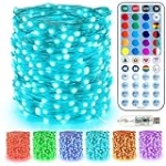 BrizLabs Christmas Fairy String Lights, 33ft 100 LED Color Changing Christmas Fairy Lights with Remote Timer, USB Rainbow Christmas Lights RGB Twinkle Xmas Tree Light for Xmas Halloween Party Wedding @ $8.39