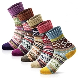MORECOO Womens Winter Socks Gift Box Free Size Thick Wool Soft Warm Casual Socks for Women Socks Christmas Gifts @ $8.39