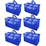 TICONN 6 Pack Extra Large Moving Bags with Zippers & Carrying Handles, Heavy-Duty Storage Tote for Space Saving Moving Storage @ $29.96 ($4.99 / Count)
