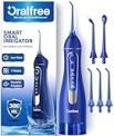 Oralfree Water Dental Flosser Cordless for Teeth Cleaning – 4 Modes Oral Irrigator 300ML Braces Flossers Cleaner, Rechargeable Portable IPX7 Waterproof Powerful Battery for Travel Home @ $9.99