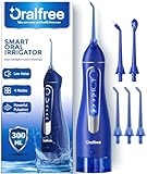 Oralfree Water Dental Flosser Cordless for Teeth Cleaning – 4 Modes Oral Irrigator 300ML Braces Flossers Cleaner, Rechargeable Portable IPX7 Waterproof Powerful Battery for Travel Home @ $9.99