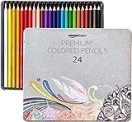 Amazon Basics Premium Colored Pencils, Soft Core, 24 Count, Pack of 1, Multicolor @ $5.04