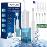 Electric Toothbrush and Water Flossers for Teeth，Gift Set for Men Women Updated Powerful Cordless Oral Irrigator with 5 Modes 7 Jet Tips 4 Brush Heads Rechargeable Teeth Cleaner for Adult Home Travel @ $24.00