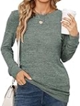 POGTMM Winter Tunic Length Lightweight Tunic Sweaters For Women Loose Fitted Long Shirts For Leggings (XL, Army Green) @ $9.39