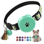 yiliuoer Airtag Cat Collar, Apple Air Tag Cat Collar with Silicone Air Tag Holder Case,Lightweight Tracker Cat Collars for Girl Boy Cats, Kittens and Puppies (Light green1) @ $2.99