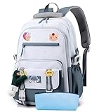 GGWIEAEA 2PCS Youth Waterproof Backpack Large Capacity Laptop Bag with Pencil Case Suitable for School Leisure And Travel @