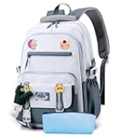 GGWIEAEA 2PCS Youth Waterproof Backpack Large Capacity Laptop Bag with Pencil Case Suitable for School Leisure And Travel @