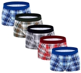 Aserlin Men’s Underwear 5 Pack Underwear Boxer Briefs Cotton Mens Boxer Briefs No Ride-up Underwear Men Pack-S-XGZ-S