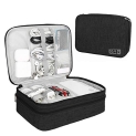 Electronic Organizer Travel Cable Organizer Bag Double Layer Electronics Accessories Storage Case for USB Cord @ $11.49