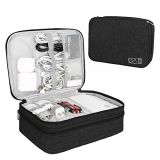 Electronic Organizer Travel Cable Organizer Bag Double Layer Electronics Accessories Storage Case for USB Cord @ $11.49
