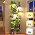 Plant Stand Indoor with Grow Light, 9 Tiered 62″ Tall Metal Indoor Plant Shelf Multiple, Large Plant Shelf with Grow Light, Lighted Plant Stand for Indoor Plants for Living Room, Bedroom,Dining Room