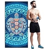 OCOOPA Microfiber Beach Towel For Swimming Pool, Camping, Picnic, Yoga Gym Sports, Fast Drying Extra Large 71