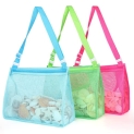 Beach Toy Large Mesh Beach Bag Kids Shell Collecting Bag Beach Sand Toy Seashell Bag for Holding Shells Beach Toys Swimming Accessories for Kids Teens Adult(Only Bags @ $12.74