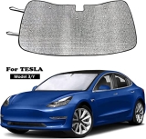 Big Ant Car Sun Shade Tesla Model 3 Model Y Windshield Sunshade Sun Shield for Front Window Blocks Sun Visor Protector @ $7.50