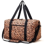 Marvolia Gym Bag for Women – 40L Sports Duffle Bag Travel Bag with Shoe Compartment Weekender Bag for Travel Overnight – Crowned Leopard @ $23.99