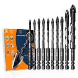 Concrete Drill Bit Set 10PCS (3/16”-1/2”) @ $7.20