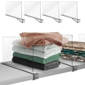 Hekmaden Acrylic Shelf Dividers for Closet Organization 4PCS，Clear Shelf Divider Fits Shelves of 0.4-1 Inch @ $13.79