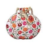Eyesart Fashion Indian Ethnic Potli bag Ladies Handbag Purse for Bridal Colorful Flower Embroidered Party wedding and Gifting (Mutlicolored) @ $6.49
