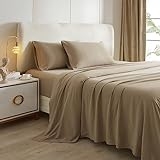 HighBuy Twin Bed Sheets Set – 3 Piece Bedding – Khaki Washed Microfiber Sheets Twin,Breathable Sheets Shrinkage and Fade Resistant – Deep Pocket 16 Inch – Easy Fit Fitted Sheet,Pillowcases Set @ $19.99
