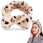 Cheetah Headband – Make Up Head Band for Women – Leopard Headband – Hair Holder for Washing Face – Cheetah Spa Wrap – Skincare Headbands – Soft and Comfortable for Beauty Routine and Skincare Use @ $2.71