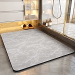 COCOER Bath Mat Rug-Absorbent No Watermarks Dirt Resistant Bathroom Mat Rug-Rubber Backed Bath Mats Rugs for Bathroom Non Slip-Bathmat Light Gray 17”x27” @ $9.99