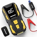DBPOWER 5000A Jump Starter, 74Wh Car Battery Jump Starter for Up to 10.0L Gas and 8.0L Diesel Engine, 12V Portable Jump Box Battery Pack with Display, LED Light, Jumper Cables, and Storage Case @ $