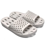 clootess Shower Shoes Bath Slipper Slides Sandal for Women and Mens Bathroom Pool Indoor Home Soft Non-Slip Quick Drying EVA Holes Grey 44.45 @ $8.00