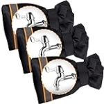 Outdoor Faucet Cover Socks 5.9″ W x 7.7″ H for Winter Freeze Protection, Outdoor Tap Cover, Faucet Covers for Outside, Reusable Outdoor Yard Spigot Cover, Antifreeze Water Insulated – 3 Piece