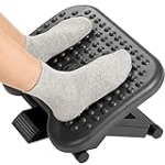 HUANUO Adjustable Under Desk Footrest, Foot Rest for Under Desk at Work with Massage, Foot Stool Under Desk with 3 Height Position & 30 Degree Tilt Angle Adjustment for Home, Office @ $18.00