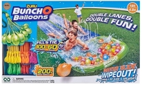 Bunch O Balloons Water Slide Wipeout 2 Lane + 5 Balloon Bunches (165+ Water Balloons) by ZURU Rapid-Filling Self-Sealing Balloons @ $12.99