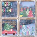 Horaldaily 50 PCS Christmas Window Cling Sticker, Pink Cute Xmas Trees Truck Gifts for Home Party Supplies Shop Window Glass Display Decoration @ $2.99