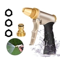 Garden Hose Nozzle Hose Sprayer 100% Heavy Duty Metal Hose Spray Nozzle High Pressure Spray Gun 4 Adjustable Patterns Water Nozzle for Watering Plants & Lawn @ $11.40