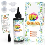 Catcrafter Clear Epoxy UV Resin Kit – Couples Jewelry Making Tools Crafting Supplies Crystal Necklace Bracelet Keychains Accessories Decoration Home Office Art Decor Light Curing Kits for Beginners @ $6.30