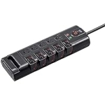 Monoprice 8 Feet 10 Outlet Rotating Surge Protector Power Block / Strip (Black) @ $26.44